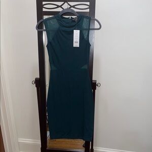 French Connection Midi Sheath Dress in Green